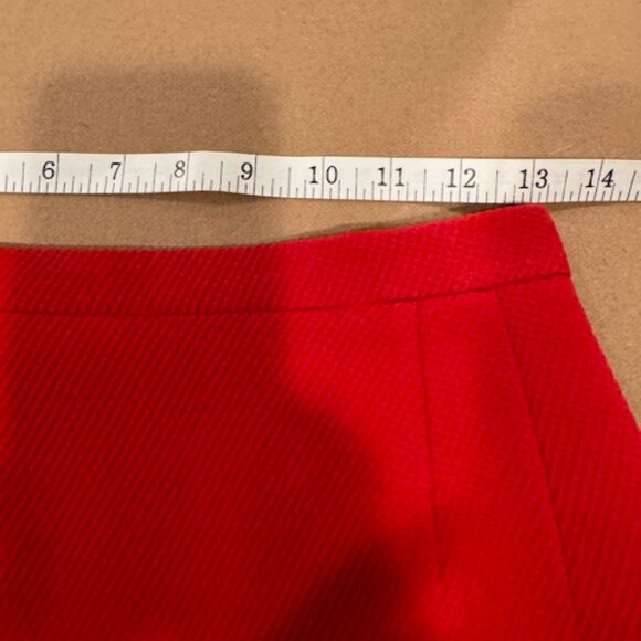 Emanuel Ungaro Red Wool/Silk Blend Pencil Skirt - Size 2 - Picture 9 of 10